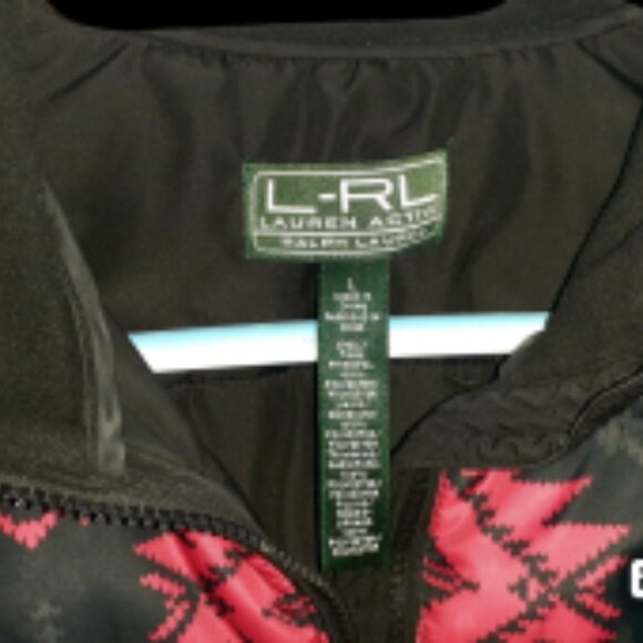 Ralph Lauren!! L-RL Lauren Active Polo Vest Women's Size L Black, Red & Yellow - Picture 3 of 3